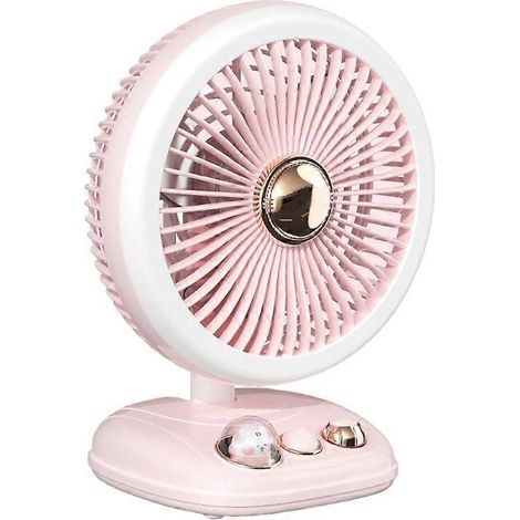 Ventilateur de bureau/maison alimenté par USB avec lumière LED pour l'extérieur