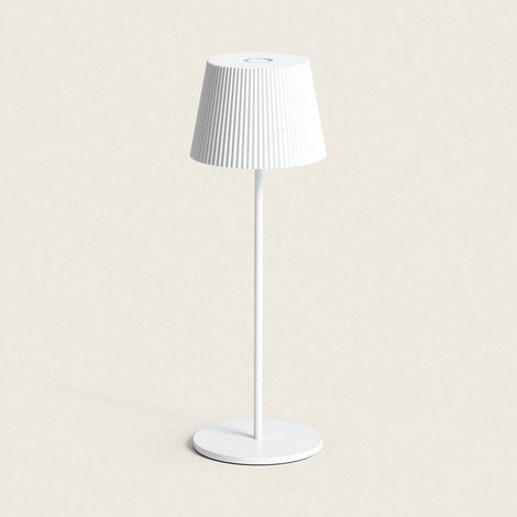 Lampada da Tavolo LED 1.2 W Portatile per Esterno Alluminio con Batteria Ricaricabile Willox Bianco