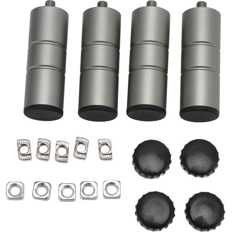Colonne de Support en alliage d'aluminium antidérapante pour Machine à graver, 4 pièces, 50mm, coussinet de pied surélevé (1/5)