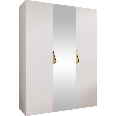 Armoire Hartford 624, Blanc, 202x150x52cm, Portes d'armoire: Avec des charnières, Nombre d'étagères: 0 (1/5)