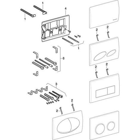 Geberit – Kit de rallonge pour bâti-support Sigma et Kappa – Mécanisme de chasse d'eau – Longueur ajustable – Installation rapide (1/2)