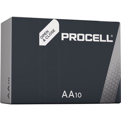 Batteria alcalina Procell Duracell AA - lr06 1.5v scatola 10 unità ø14.5x50.5mm