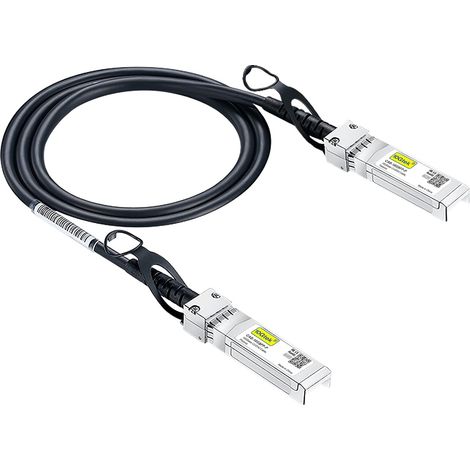 Câble SFP+ DAC 10Gbit/s 0.5 Mètres, 10GBASE-CU Twinax en Cuivre Passif à connexion directe, Compatible avec Cisco, Ubiquiti UniFi, TP-Link, Netgear, D-Link, Zyxel, Mikrotik et plus (1/5)