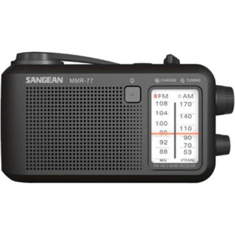Sangean MMR-77 Outdoorradio UKW, MW Notfallradio Handkurbel, spritzwassergeschützt, Taschenlampe, w (1/2)