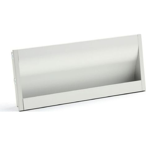 Poignée coquille rectangulaire à encastrer et visser en aluminium anodisé 120x64mm design moderne et élégant vis incluses Meuble Cuvette Cuisine Porte coulissante Tiroir Placard Invisible (1/3)