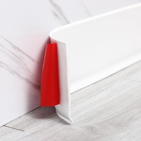 Plinthes trimold peel and Stick, moulage de rails de chaise auto - adhésifs, rainures de base de mur de plancher, etc., coutures flexibles et bandes décoratives, 12m x 10cm (1/5)