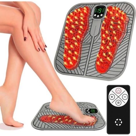 (Couleur:Gris)Massage Pieds, masseur pieds electrique 8 Modes et 19 Intensités,Masseur de Pieds électrique Pliable et Portable (1/5)