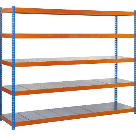 simonrack Mensola in metallo blu arancione galvanizzato 5 livelli