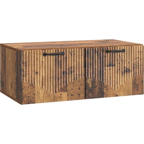 vidaXL Meuble TV mural Bois ancien 78,5 x 41 x 30 cm Bois d'ingénierie