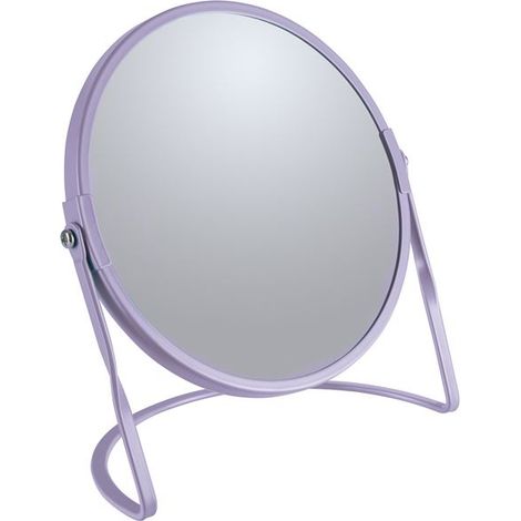 Miroir grossissant sur pied Acier AKIRA Lavande Spirella (1/2)