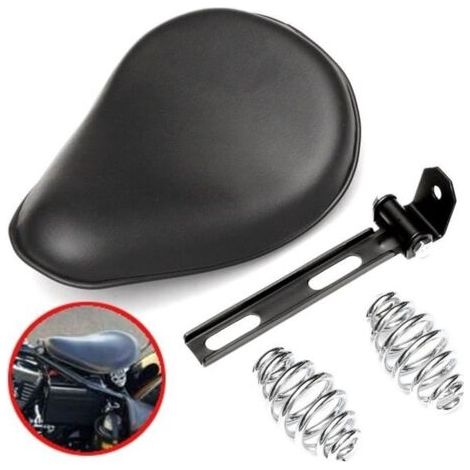 Tija de sillín individual de 3" + muelle para Harley Chopper Bobber Custom
