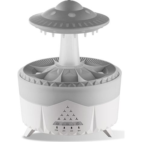 Humidificadores con forma de gota de lluvia para dormitorio, hogar, 350 ml, gran capacidad, difusores de aceites esenciales para el hogar, humidificadores de niebla fría para (1/5)