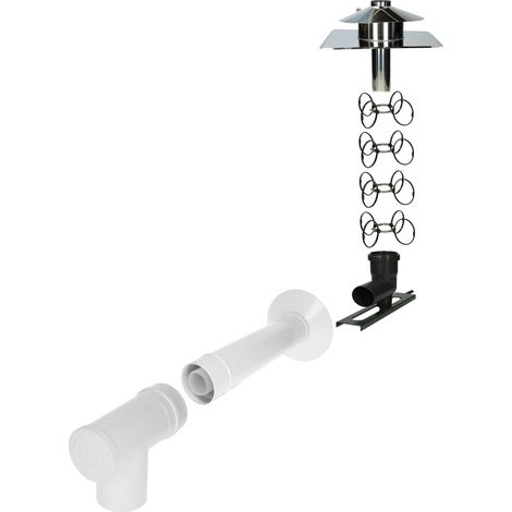 Extension en plastique nervure Diam 80 mm manchon Diam110 mm