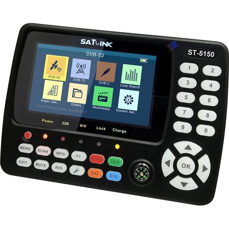 Détecteur de satellite TV portable Récepteur satellite HD Star Finder ST-5150 Noir+Rouge Norme européenne