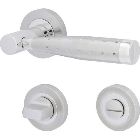 Alpertec WC-Rosettengarnitur Solid 5 Türgarnitur Türdrücker Türgriffe
