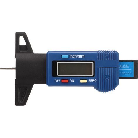 Jauge numérique de profondeur de sculpture de pneu 0-25,4 mm - Compatible avec les pneus de moto, voiture, camionnette et camion (1/5)