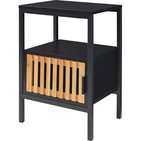 Comodino comodino cassettiera mobile contenitore 58 x 40 x 33 cm nero 030011027