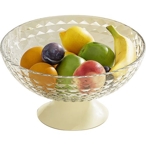 Transparenter Obst-/Teller-/Korb-/Gemüse-/Snackhalter aus Kunststoff für Küche, Arbeitsplatte oder Tisch. Farbe: Transparent. (1/5)