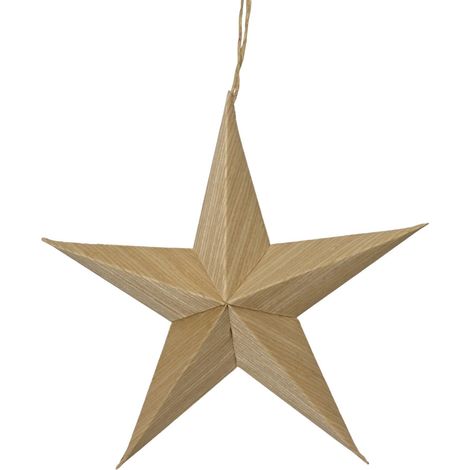 Decoris Sternhänger Papier Ø 15 x 6 cm natur Dekofigur