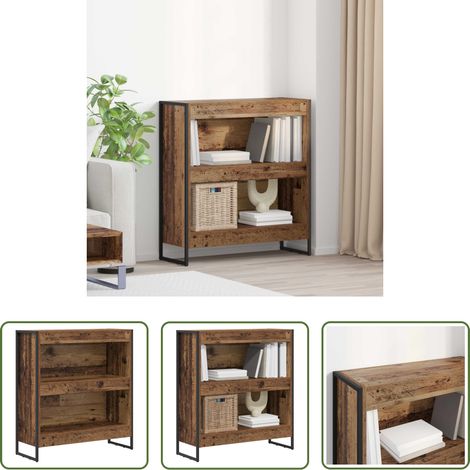vidaXL Cabinet de livres moderne - Bibliothèque Bois Ancien 80 x 30 x 155 cm Bois d'ingénierie (1/5)