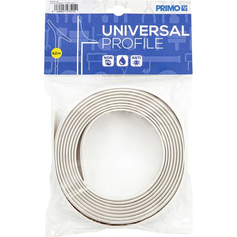 Primo Wandabschlußprofil Universal 420 cm 24 x 1 mm weiß Wandabschlussprofil (1/3)