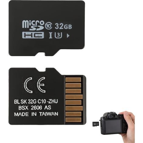 32 GB microSD-Speicherkarte mit 10 MB/s UHS-I U1 – Kompatibel mit Smartphones, Drohnen, Tablets, 4K- und HD-Kameras, Dashcams – Stoßfest, wasserabweisend, temperaturbeständig (1/5)