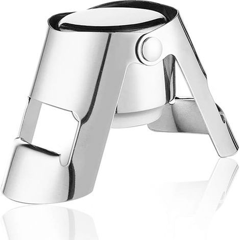 Stopper - Pour Vin Pétillant - En Acier Inoxydable Électroplaqué - Convient À Champagne Cava Prosecco - 1 Pièce