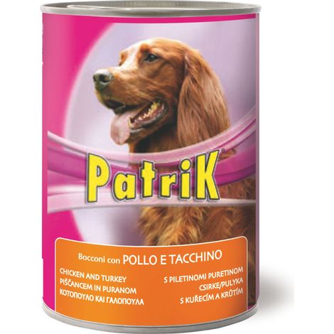 Bocconi per Cani ''Patrik'' Gusto Pollo e Tacchino Gr. 405 24 Pezzi Morando
