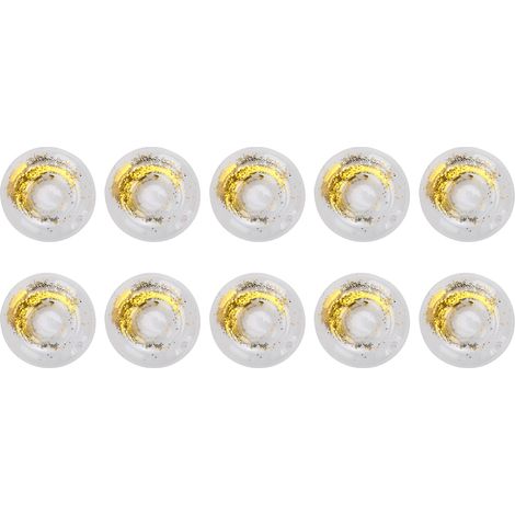 Lot de 10 porte-gobelets gonflables ronds à paillettes dorées, accessoire de fête pour piscine (1/5)