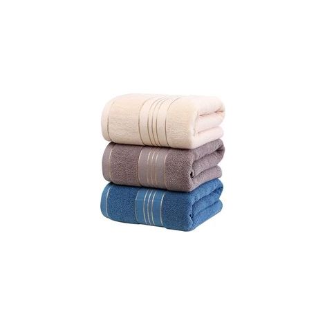 3 Serviette de Bain Drap de Bain , Grande Taille Douce Luxe et Très Absorbant, pour Douche Natation Salle de Bains Hôtel Voyage (33x74cm, Bleu