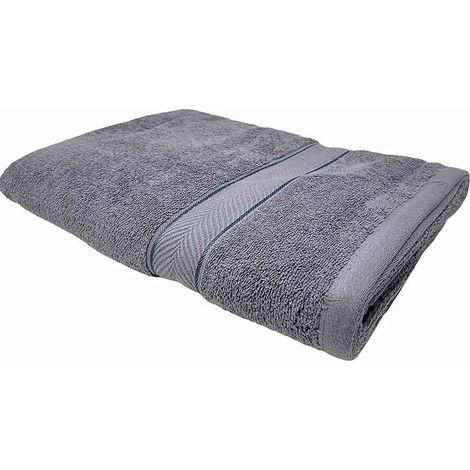 Telo doccia in cotone 100x150 cm asciugamano in tessuto morbido grigio chiaro
