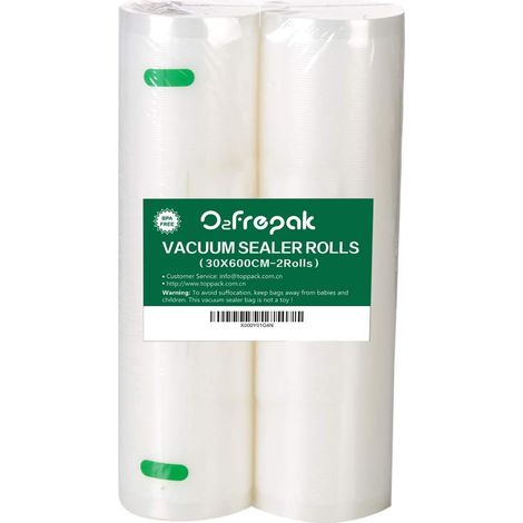2 Rouleau 30x600cm Rouleau Sacs Pour Machine Sous Vide Alimentaire,sans BPA et LFGB Sac de Congelation Sous Vide,Compatible Avec n'importe Quelle Scelleuse Sous Vide (1/5)
