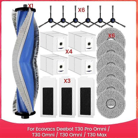 Filtre HEPA pour aspirateur Ecovacs Deebot T30 Pro Omni / T30 Omni / T30 Omni / T30 Max, brosse latérale principale, édition 527 (1/5)