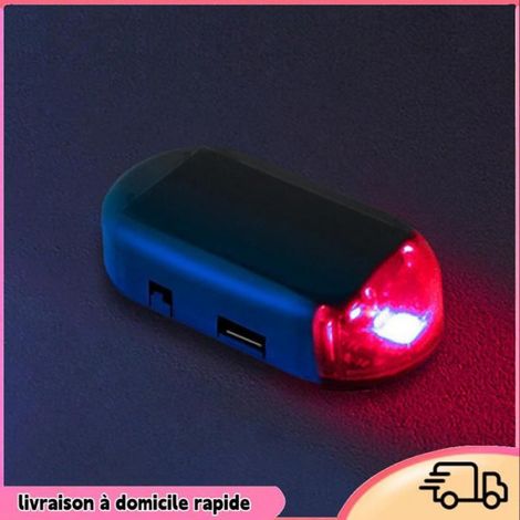 Aucune Alarme d'énergie solaire de voiture Alarme factice simulée à énergie solaire, Anti-vol, fausse auto arriere rouge (sac) (1/5)