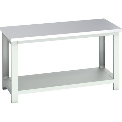 Bott 41003668.16V Cubio Bench with Shelf, Stainless Steel Clad Top 1500 x 750mm