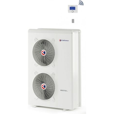 Chaffoteaux – Pompe à chaleur air/eau 9 kW – Monobloc Inverter DC – Classe A++ – Largeur 1016 mm – Hauteur 1506 mm – ChaffoLink Wi-Fi