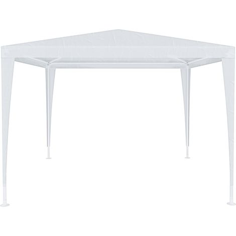 Gazebo 3 x 3 Metri Struttura in Acciaio Copertura In PE 110 gr/m² Impermeabile Idrorepellente Resistente Raggi Solari UV Tenda Ombrellone Per Fiere Pic Nic Campeggio Esterno Giardino Piscina Bianco (1/5)