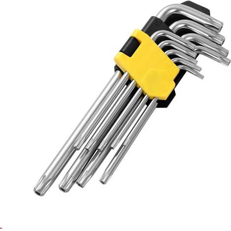 (T10T50) Ce jeu de 9 clés Torx avec une boîte de rangement, dans les tailles T10T50, convient aux réparations à domicile, aux chantiers de construction et à divers projets (1/5)