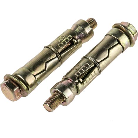 Rs Pro – Boulon d'ancrage M6 en acier au carbone 12mm x 45mm – Lot de 10 unités – Fixations robustes pour applications exigeantes