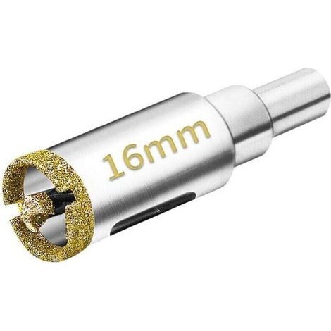 2 pièces Scie Cloche Diamantée 16mm Set avec Foret Guidage de Centrage, Scie Cloche Carrelage avec revêtement diamant, Foret trépan Diamant pour verre, carrelage, céramique, marbre, granit (1/4)