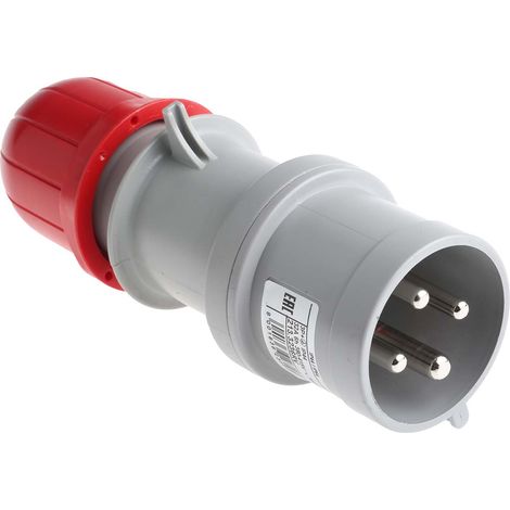 Adaptateur pour connecteur industriel RS PRO Mâle, 3P+E, 32.0A, 415,0 V, Montage sur câble ( Prix pour 1 ) (1/2)