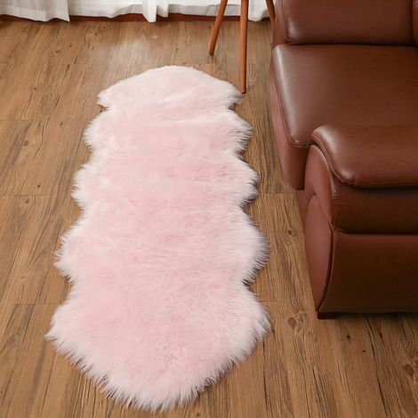 1 Tapis Faux Peau de Mouton, Doux et Épais, Polyester Antidérapant, Salon Chambre Canapé (1/5)
