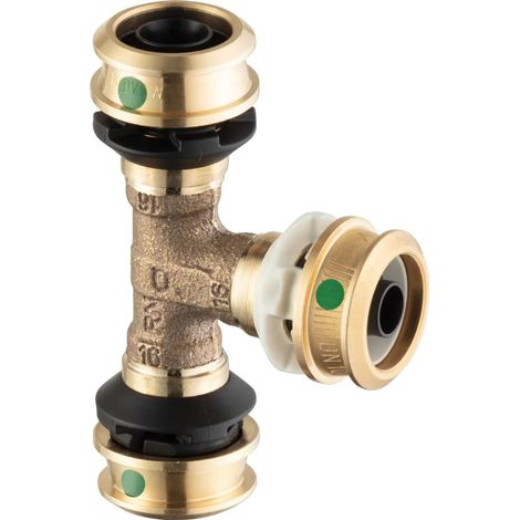 Viega Raxofix raccordo a T DN10, d1 16, DN 10, d2 16 bronzo al silicio Modello 5318.01, 781958