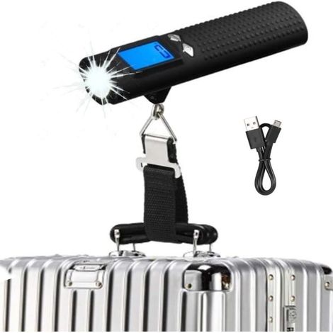 Pese bagage valise électronique rechargeable110Lb/50Kg,Balance à bagages numérique portable Balance de voyage