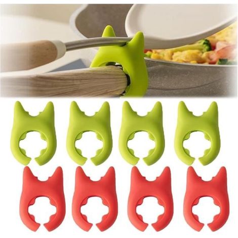 Creative Devil Shaped Spatula Rack with Pot Lid and Soup Spoon Holder, Silicone Spoon Rest, Spatula Holder, Rest Kitchen (Mix 8PCS) (1/4)