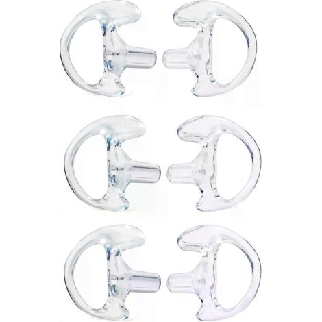 Ohrpassstücke aus weichem Silikon als Ersatz für Walkie-Talkie-Headsets mit Luftschlauch (3er-Pack – Größe M) (1/4)
