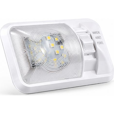 Plafonnier LED 12V-24V FC06-1 24 LED Abat-Jour Transparent pour Camping-Car et Bateau fc06-1 24led transparent 25 × 13,6 × 2,6 cm 200 g – Livraison gratuite