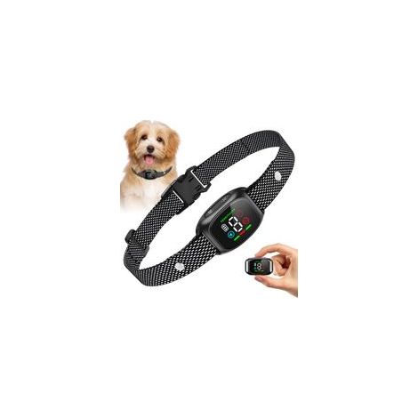 Collier anti-aboiement automatique intelligent pour petits, moyens et grands chiens (2,3 à 6,8 kg), avec 4 modes et 8 niveaux de sensibilité, étanche IP67 et résistant aux chocs (noir) (1/4)
