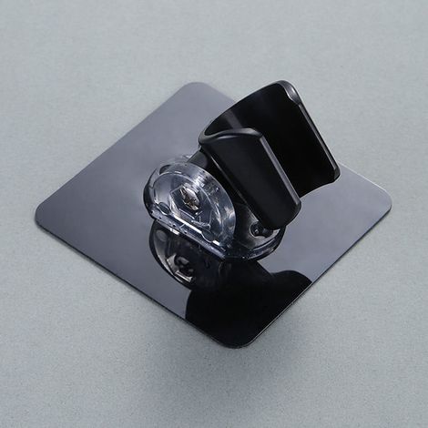 Adjustable wall-mounted shower head bracket (1 piece), black (1/5)