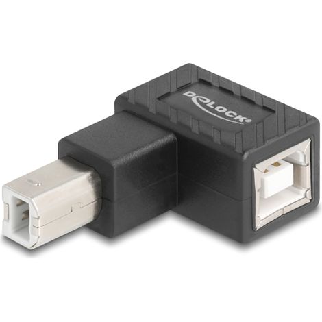 Delock Adaptador USB 2.0 USB Tipo-B macho a USB Tipo-B hembra Ãngulo de 90Â° hacia arriba